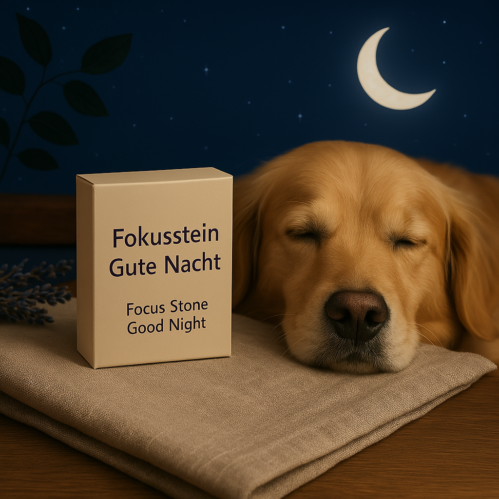 Fokusstein „Gute Nacht“ – Für geborgene Hundeseelen im Schlaf