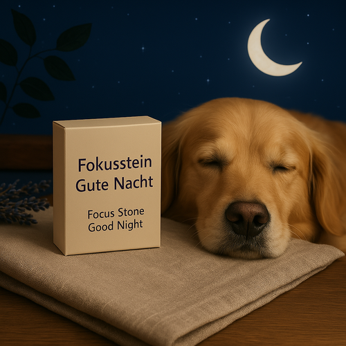 Fokusstein „Gute Nacht“ – Für geborgene Hundeseelen im Schlaf